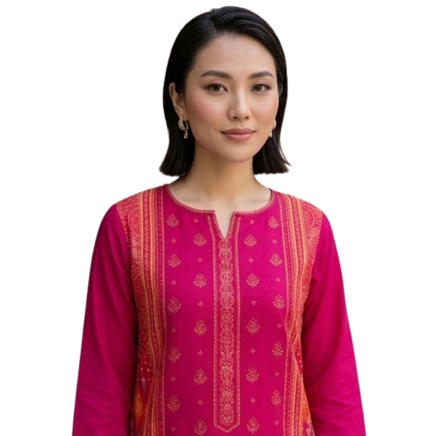 Velora Red Printed Lawn 3 Piece Suit – Summer Collection