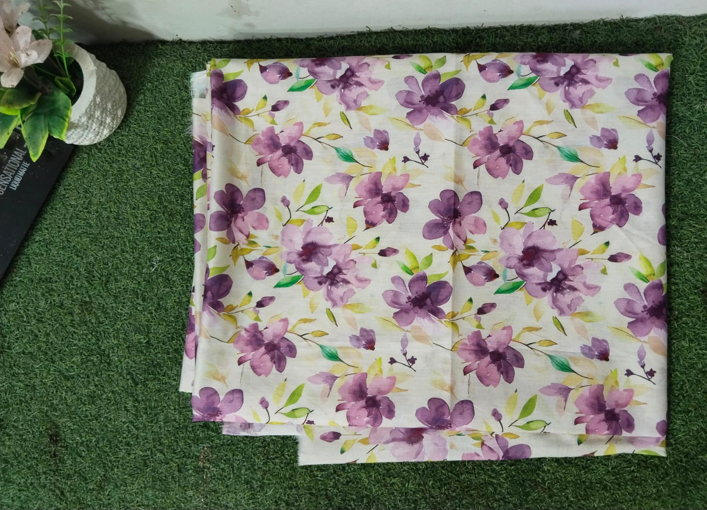 Women Printed Lawn Suit – Soft Summer Fabric Floral Design 2 Piece Unstitched